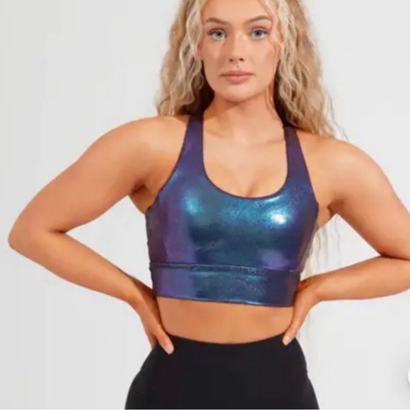 Buffbunny Collection Other - BuffBunny Rosa Sports Bra V2 in Mood Ring Holographic - Size M